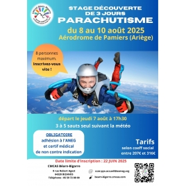 WEEK END DECOUVERTE DU PARACHUTISME - 2025