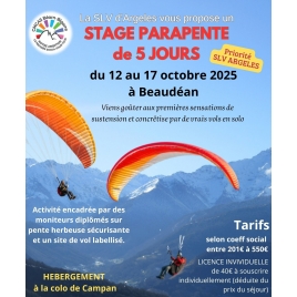 STAGE PARAPENTE - 2025