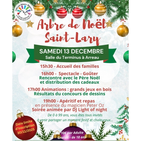 ARBRE DE NOEL SLV SAINT LARY 2025