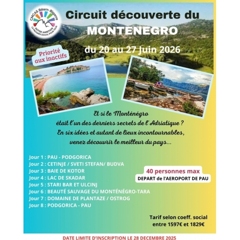 CIRCUIT DECOUVERT MONTENEGRO - 2026