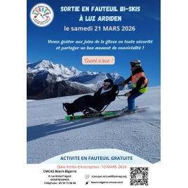 SORTIE EN FAUTEUIL BI-SKI LE SAMEDI 21 FEVRIER 2026
